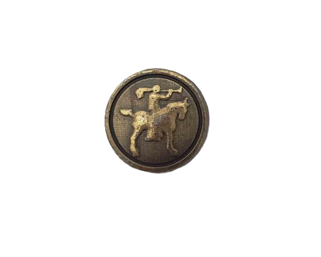 One Hart Schaffner Marx Blazer or Sport Coat SLEEVE Button Golden Trumpeter Antique Gold Brass C8C Men's