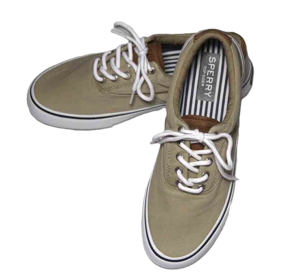 Sperry Canvas Topsider Sneakers Tan Men's Size 9.5M