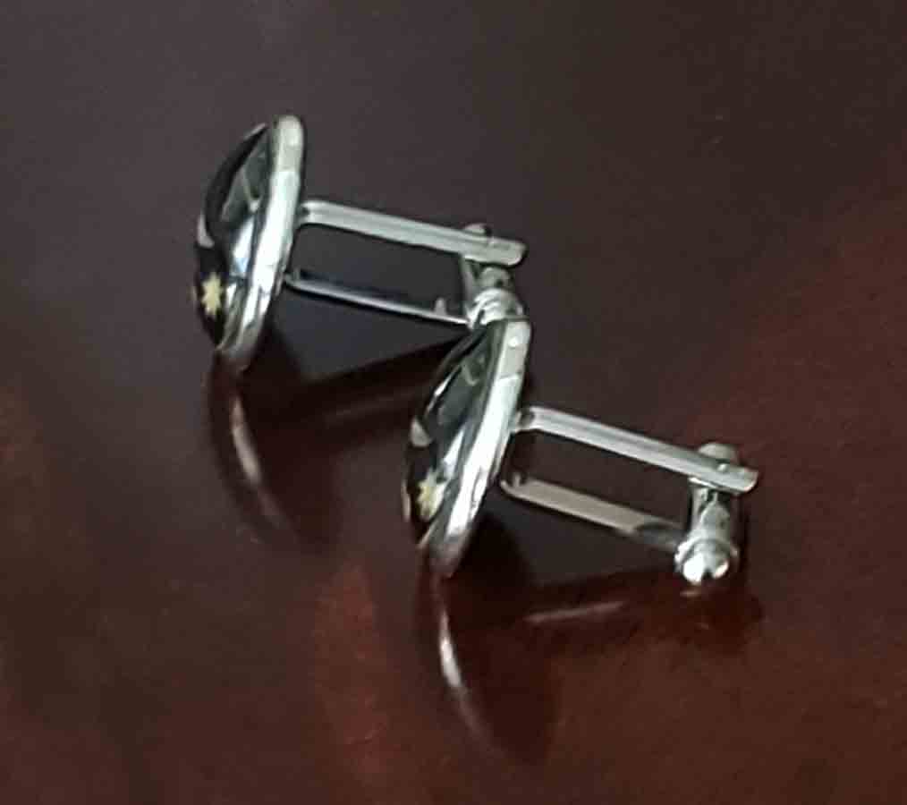 Gascoigne Lawyer Attorney Justice Scales Cufflinks Silver Gold Black Men's