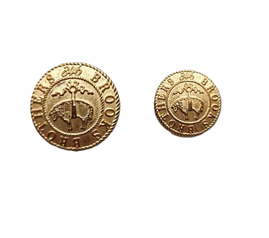 Brooks Brothers 346 Gold Brass Blazer Buttons Spare Replacement Gold Brass Golden Fleece Pattern