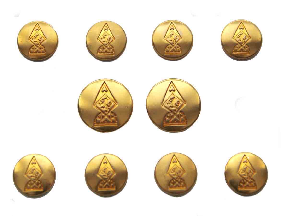 Vintage Austin Reed Blazer Buttons Set Gold Brass Shank Lion Crest V5H Men's