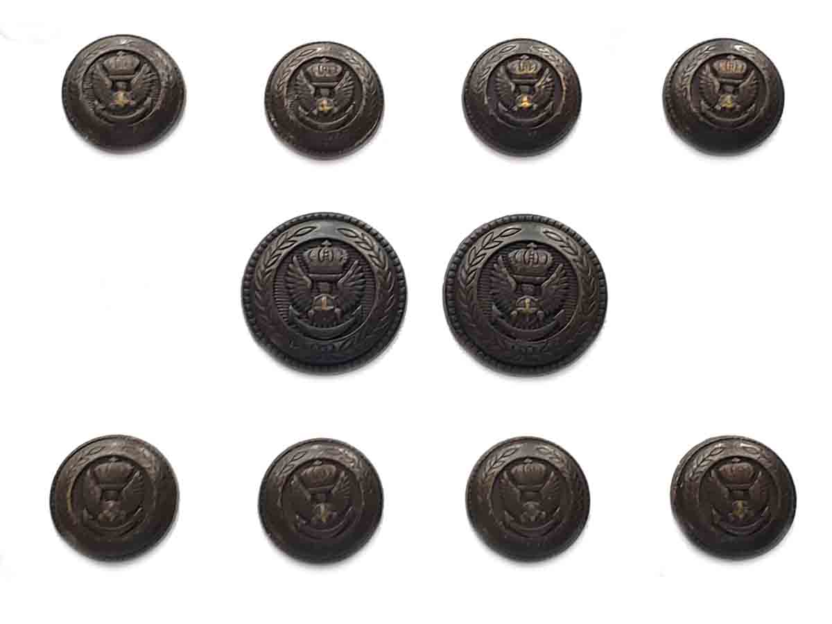 Vintage Jos A Bank Blazer Buttons Set Antique Gold Brown Eagle Crown Anchor V9C Men's