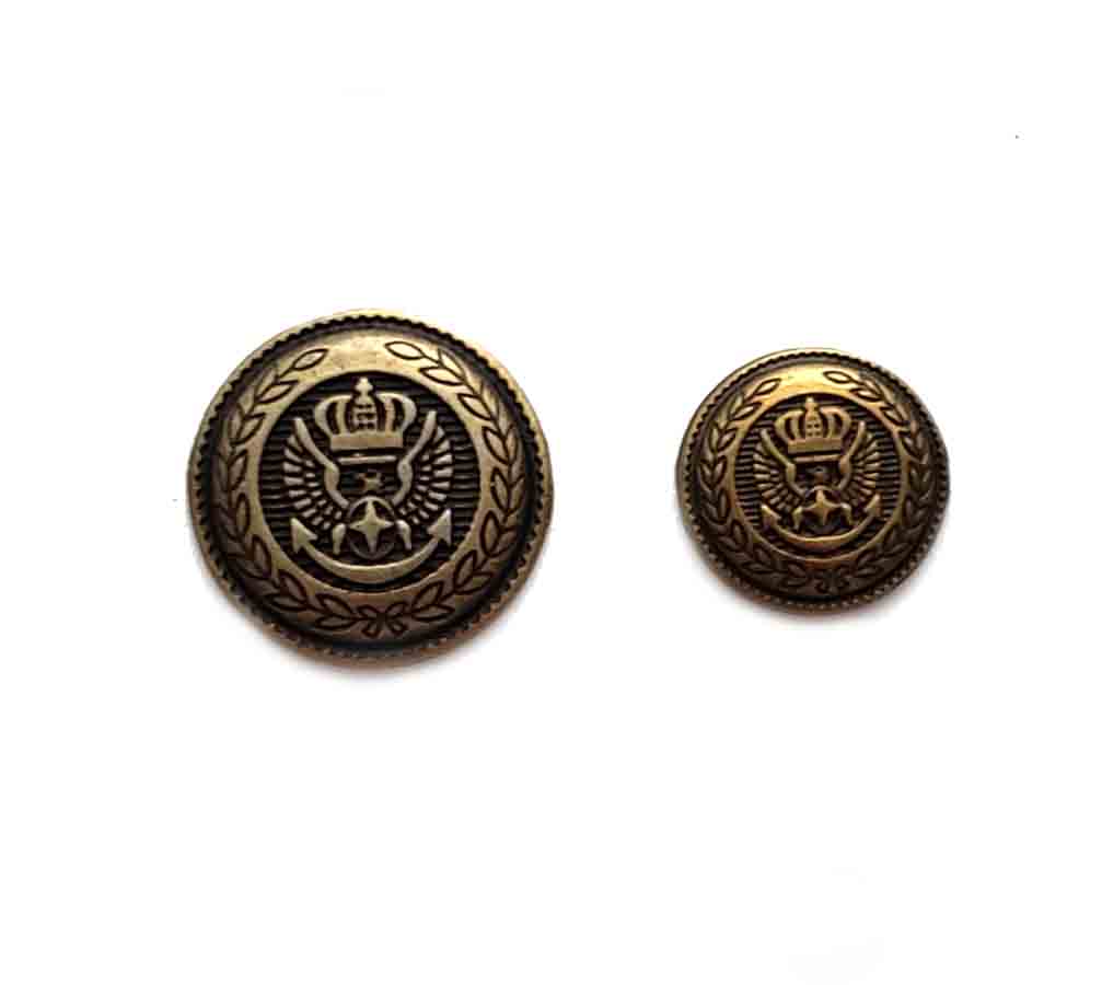 NEW Jos A Bank Replacement Blazer Buttons Antique Gold Brown Crown Eagle Anchor Pattern