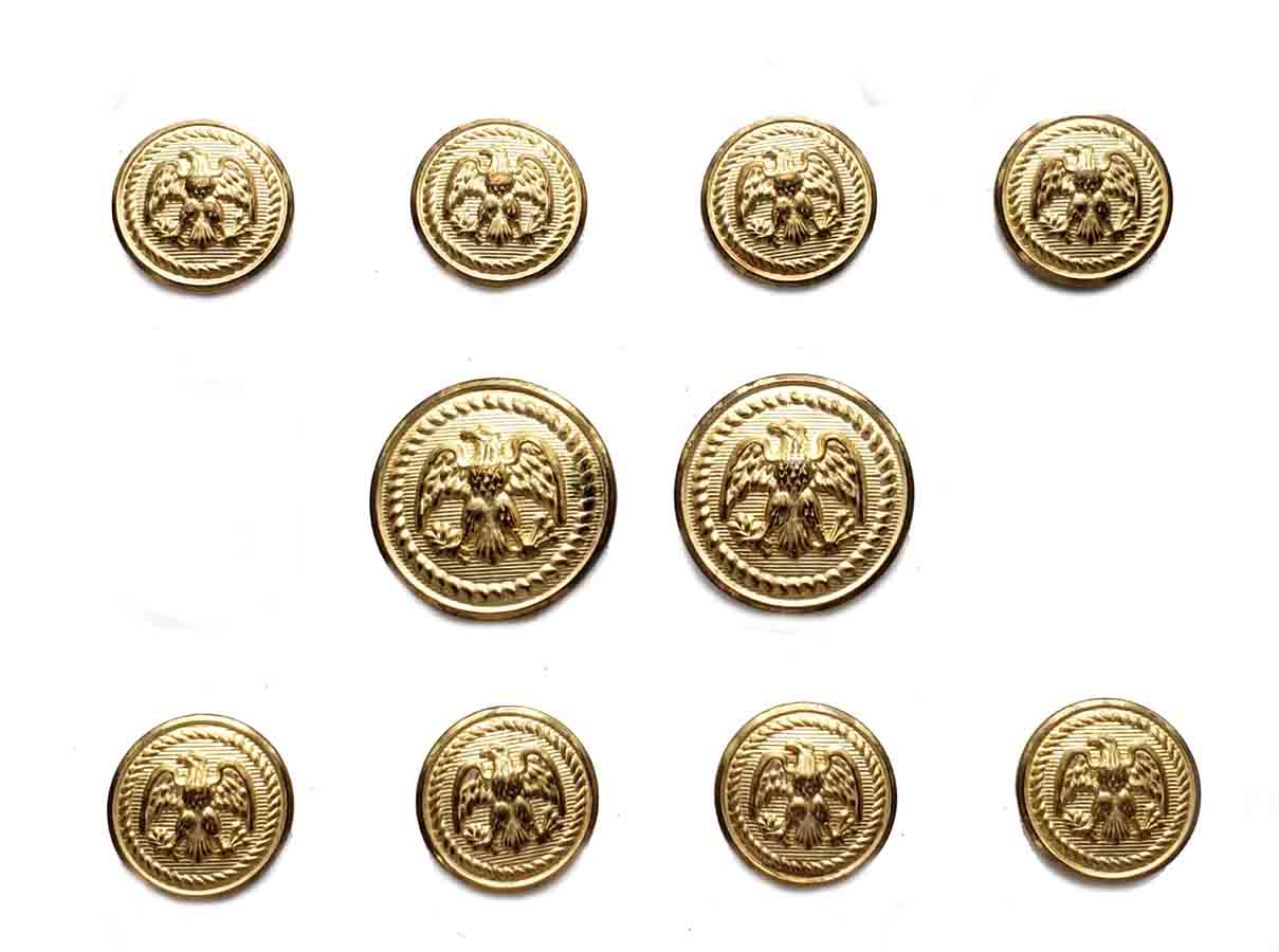 Vintage Jos A Bank Blazer Buttons Set Gold Brass Eagle C3K Men's