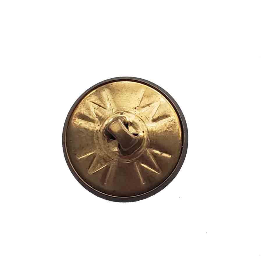 One Vintage Nautica by Waterbury Blazer Button Antique Gold Brass Crown Anchor Men's