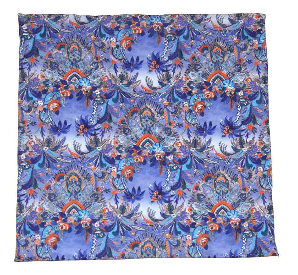 Hand Stitched Sewn Tana Lawn Italian Cotton Pocket Square Floral Men's