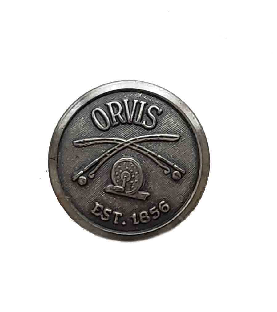 One Vintage Orvis by Waterbury Blazer Button Replacement Gray Metal Men's