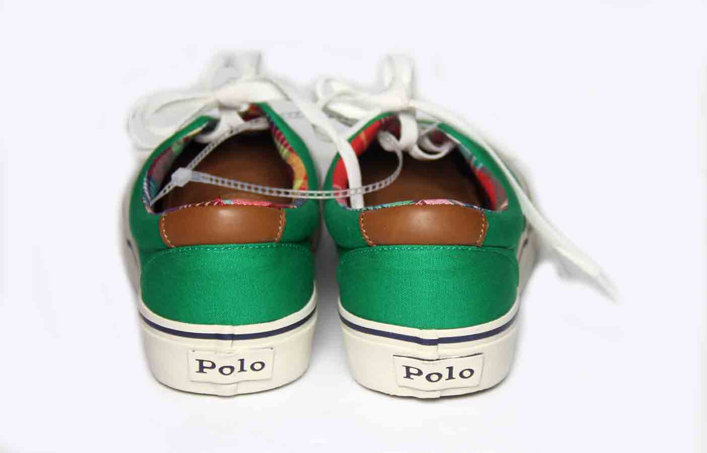 Polo Ralph Lauren Keaton Pony Sneakers Shoes Green Men's Size 9.5 M