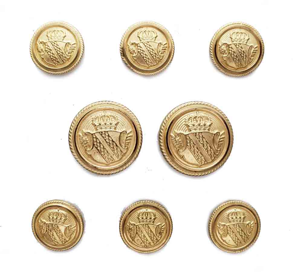Vintage David Taylor Blazer Buttons Set Gold Brass Crown Shield  R9X Men's