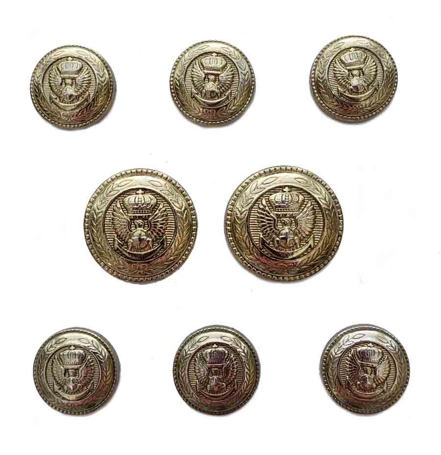 Vintage Jos A Bank Blazer Buttons Set Gold Brass Shank Eagle Crown Anchor Set VIII  Men's