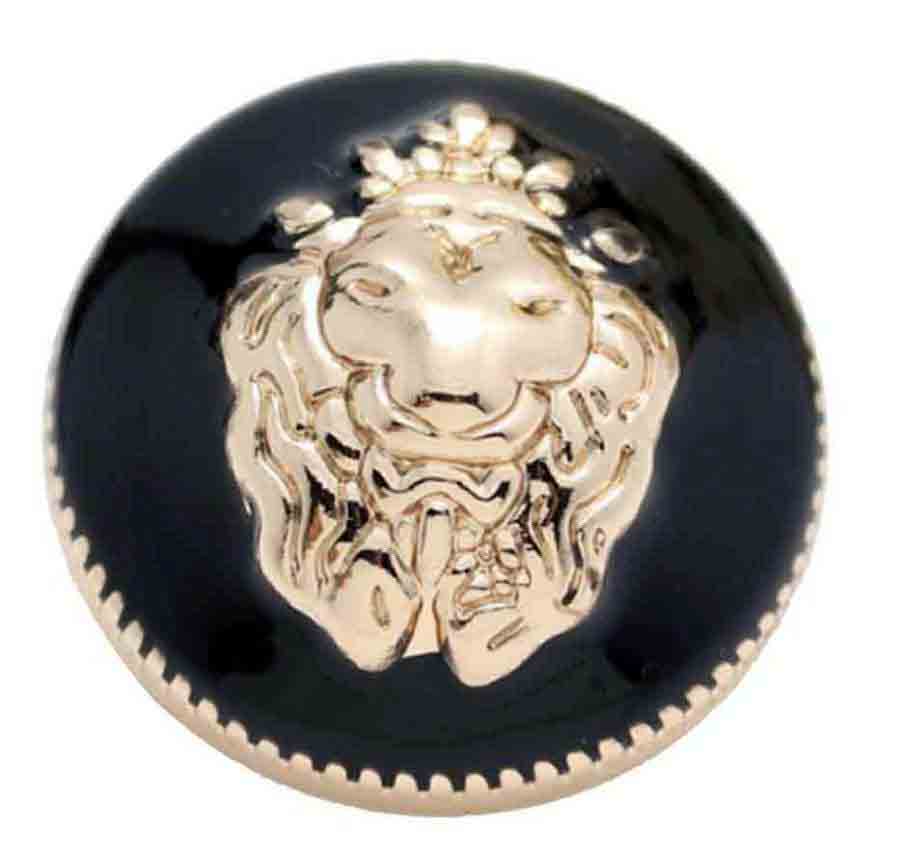 Two Gascoigne Lion Head Blazer Buttons Gold Black Shank Men's