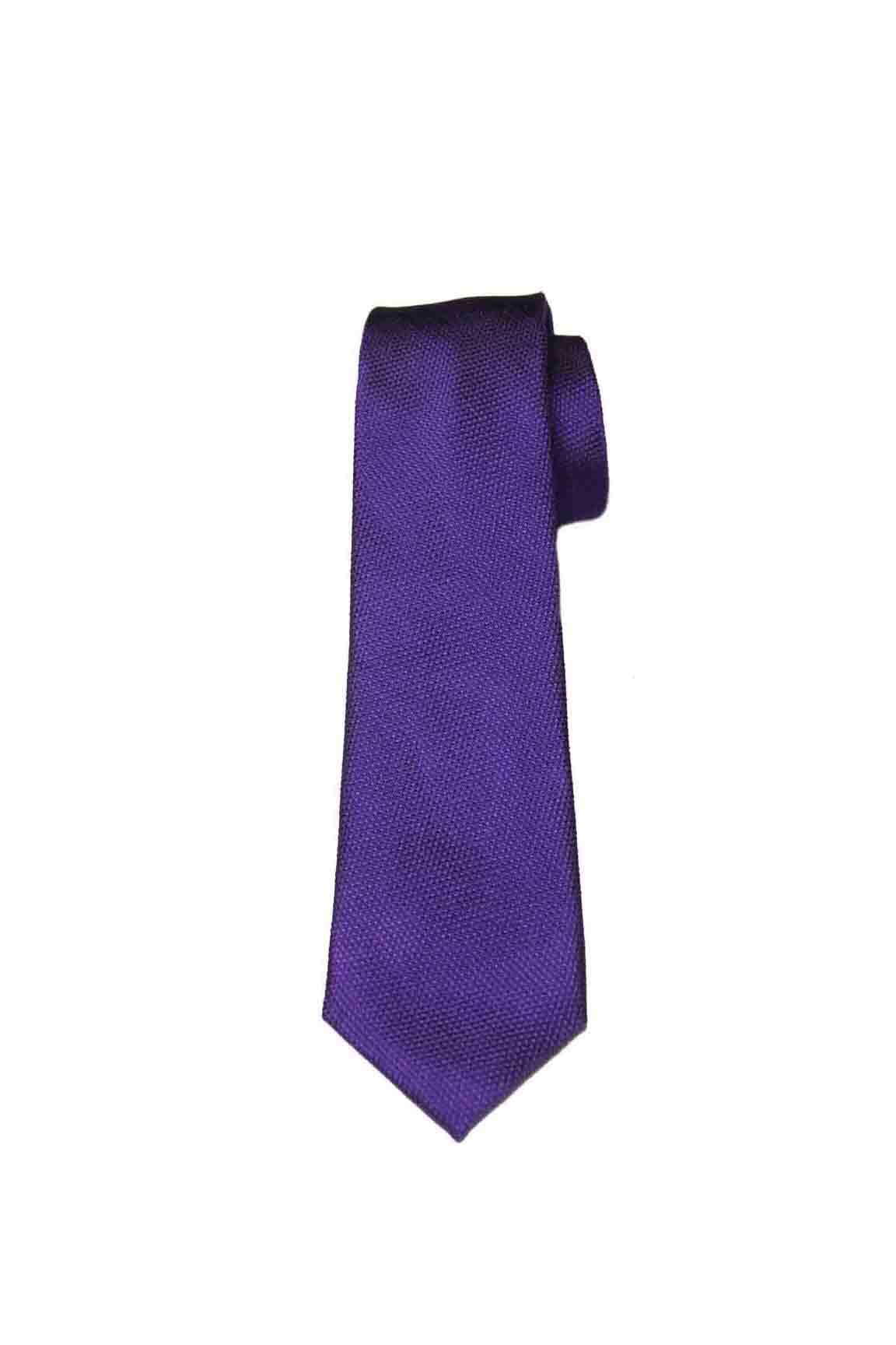 Paul Costelloe London Textured Silk Tie Purple Men's Narrow and Long