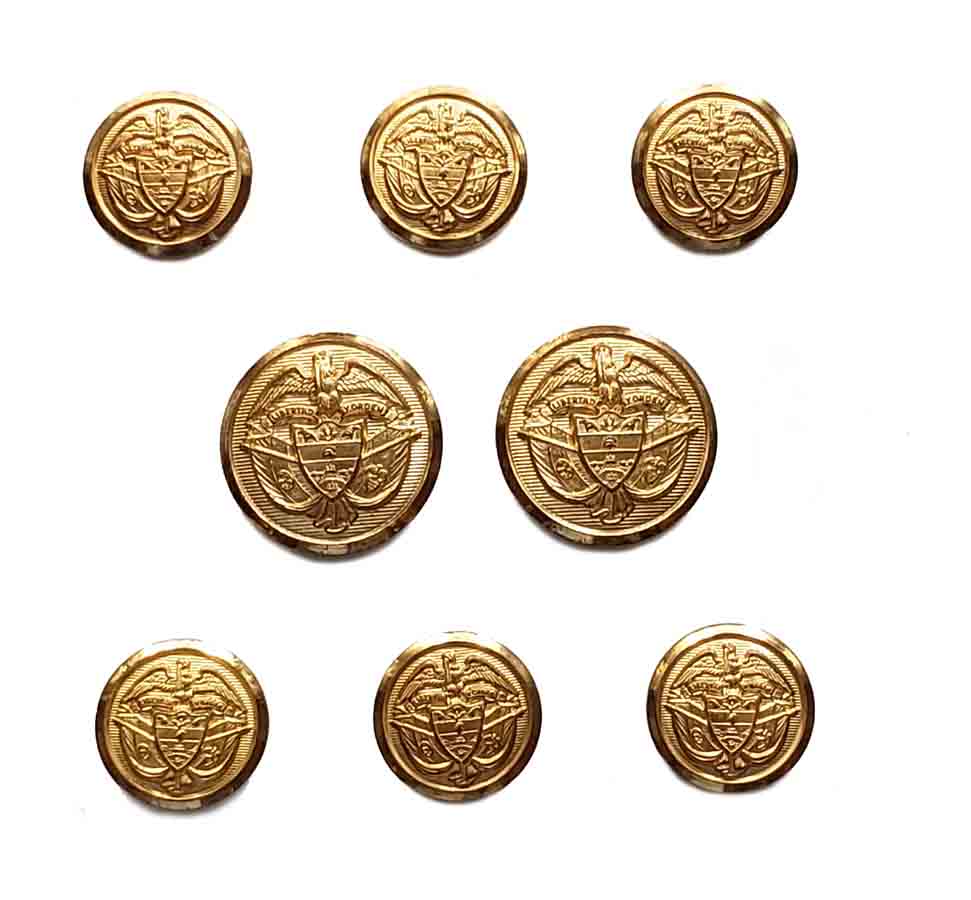 Vintage Waterbury Blazer Buttons Set Gold Brass Eagle Shield Libertad Y Orden Men's
