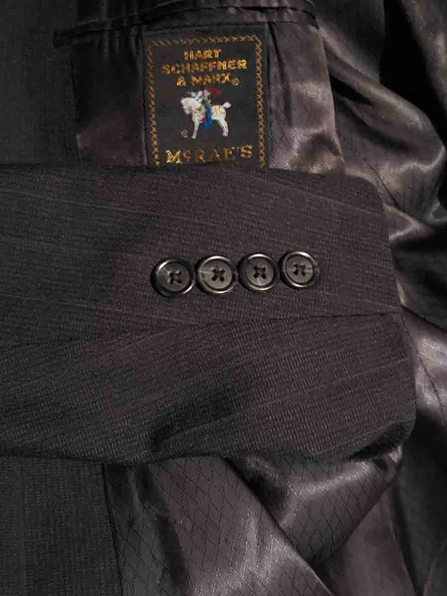 Vintage Hart Schaffner Marx Horn Suit Blazer Sport Coat Buttons Set Gray L9R Men's