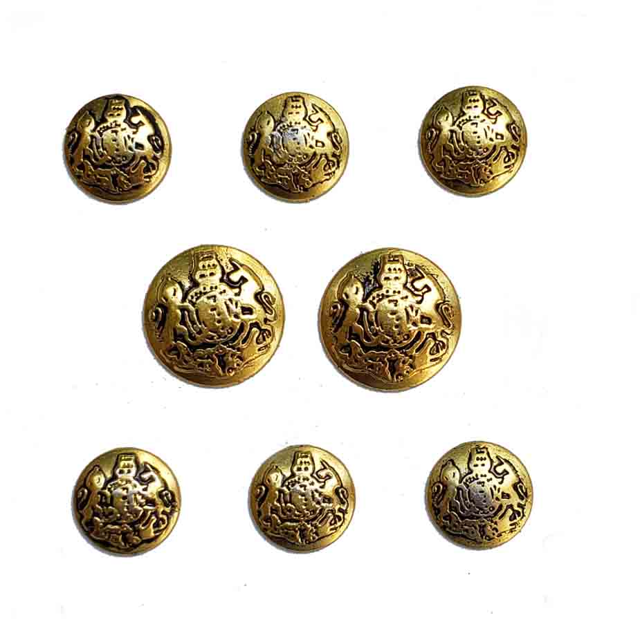 Vintage Jos A Bank Dome Blazer Buttons Set Gold Brass Lion Unicorn R9X  Men's