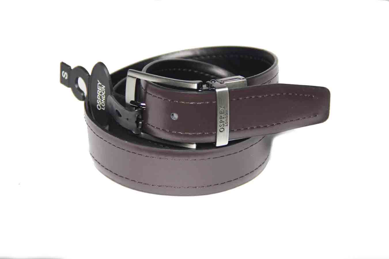 Osprey London Darwin Reversible Belt Black to Brown Leather Men's Large or 38