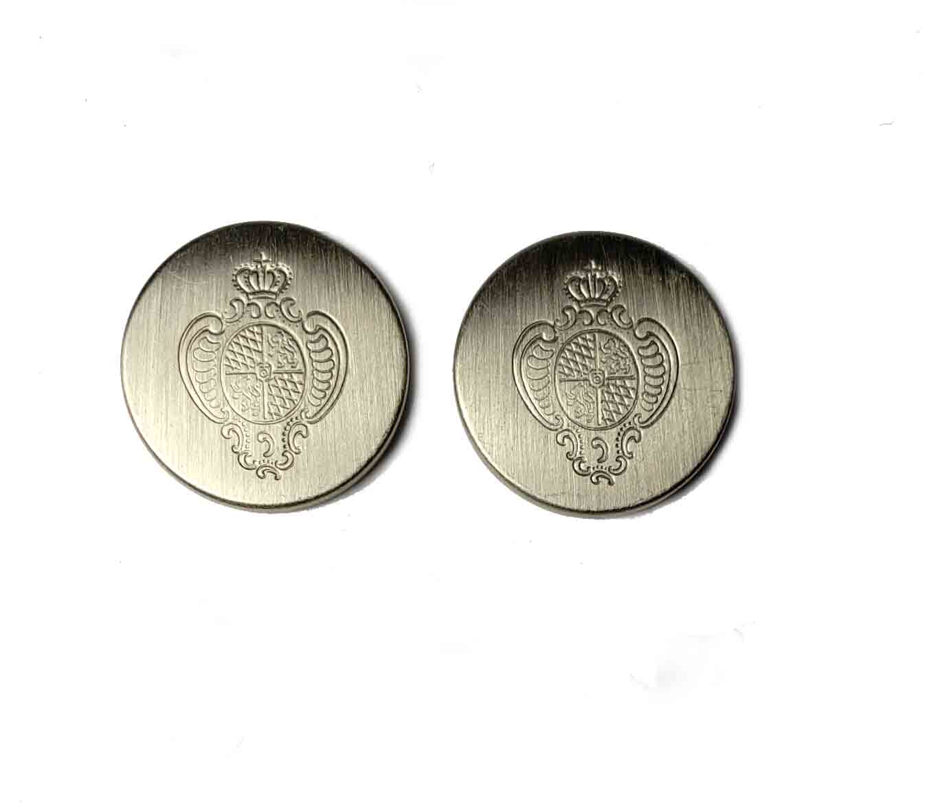 Two Vintage 1960s Stanley Blacker Blazer Buttons Silver Crown Shield Men's