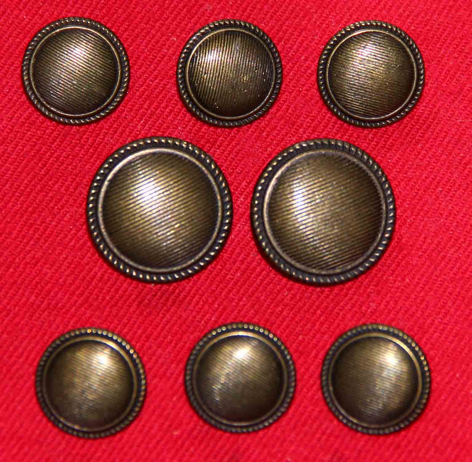 Vintage Club Room Blazer Buttons Set Antique Gold Brass Shank Men's