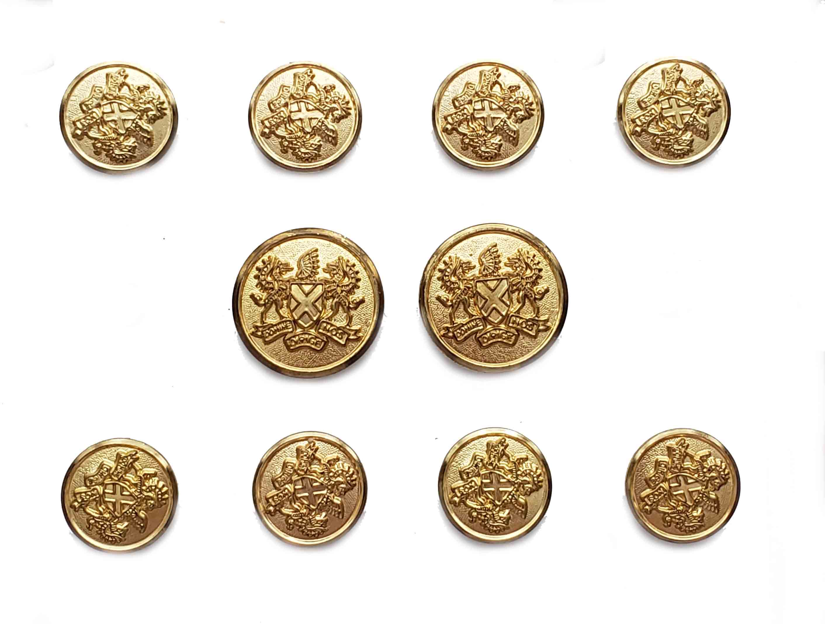 Vintage Waterbury Blazer Buttons Set Gold Brass Griffins Shield B8T Men's