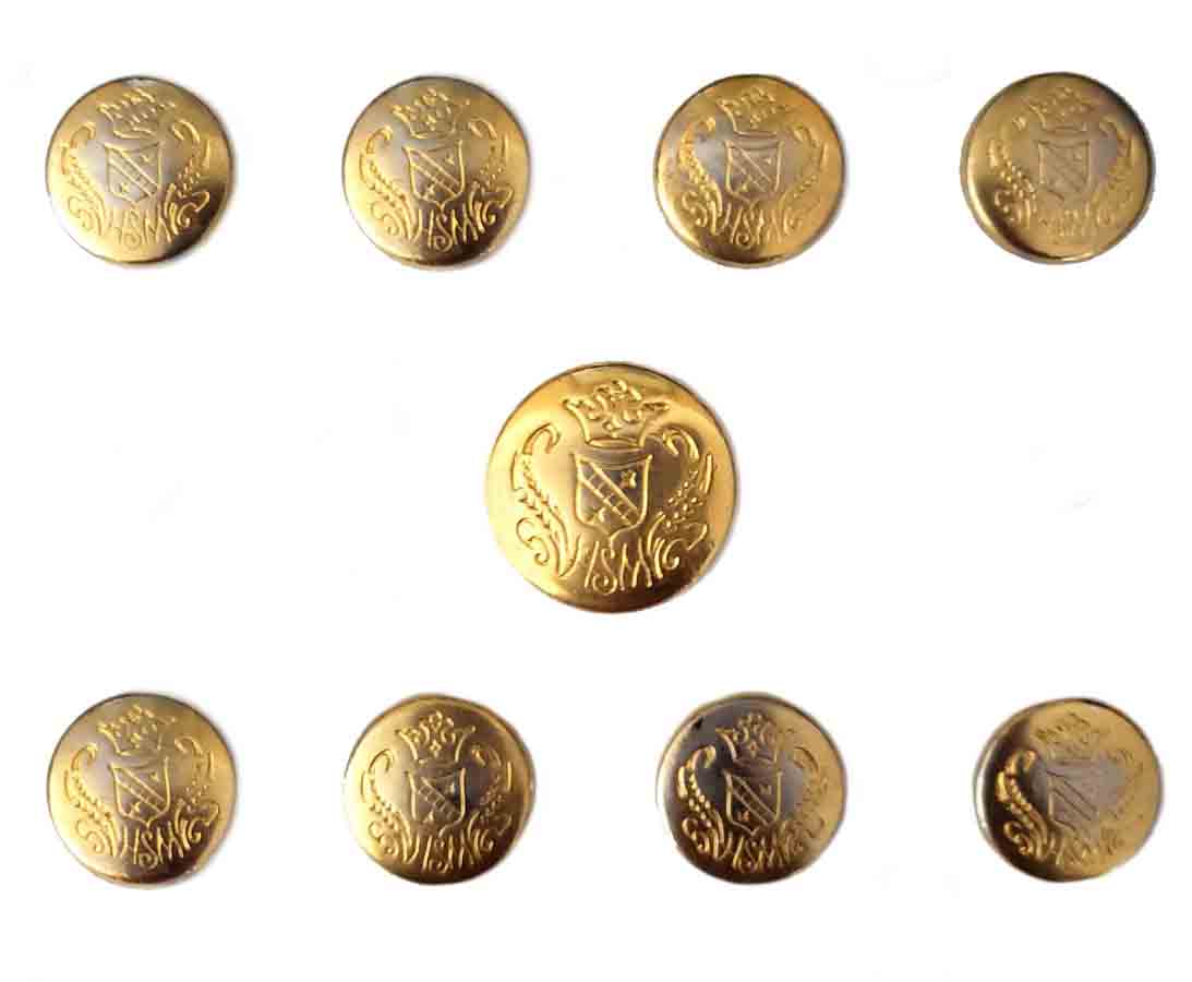 Vintage Hart Schaffner Marx Blazer Buttons Set Gold Silver Brass HSM Monogram Men's
