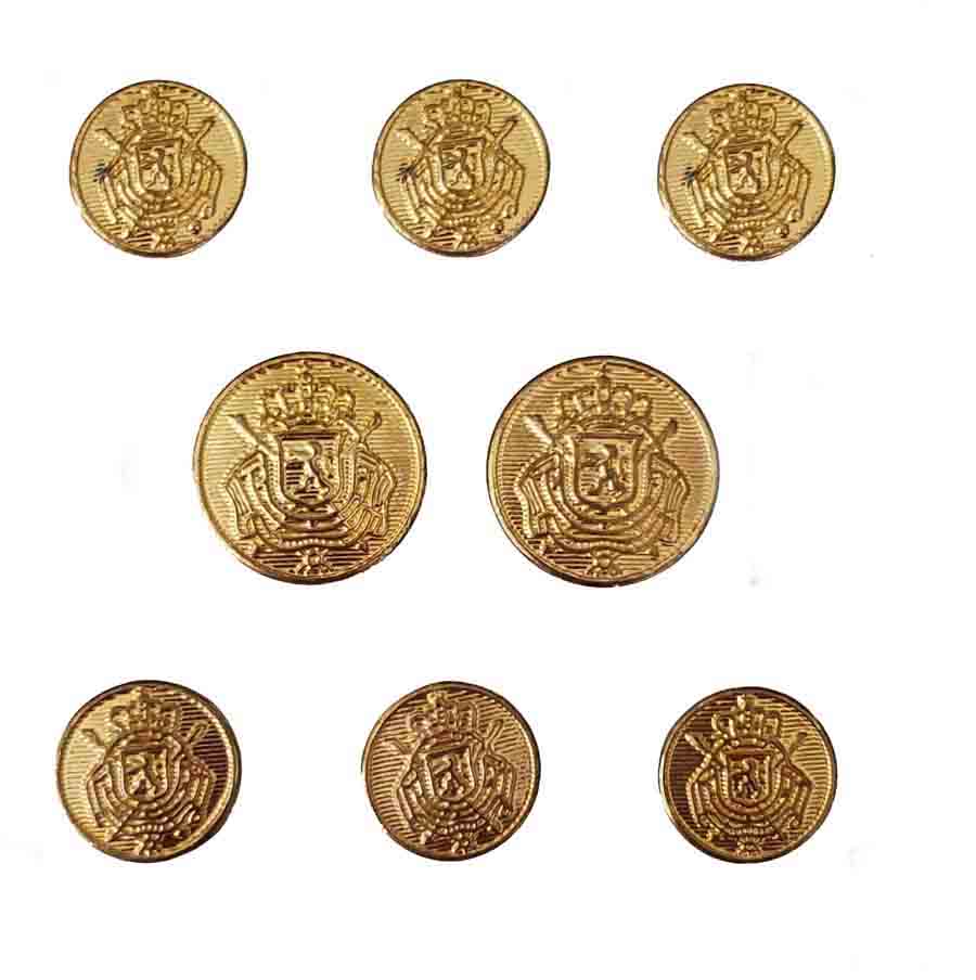 Vintage Michael Kors Blazer Buttons Set Gold Brass Crown Lion Shield N8T Men's