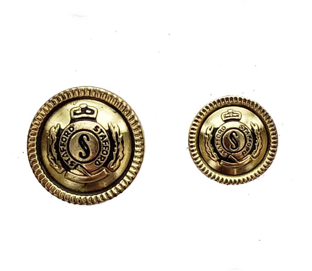 Two New Stafford Replacement Blazer Buttons Gold Brass Gray S Monogram B8X Men's