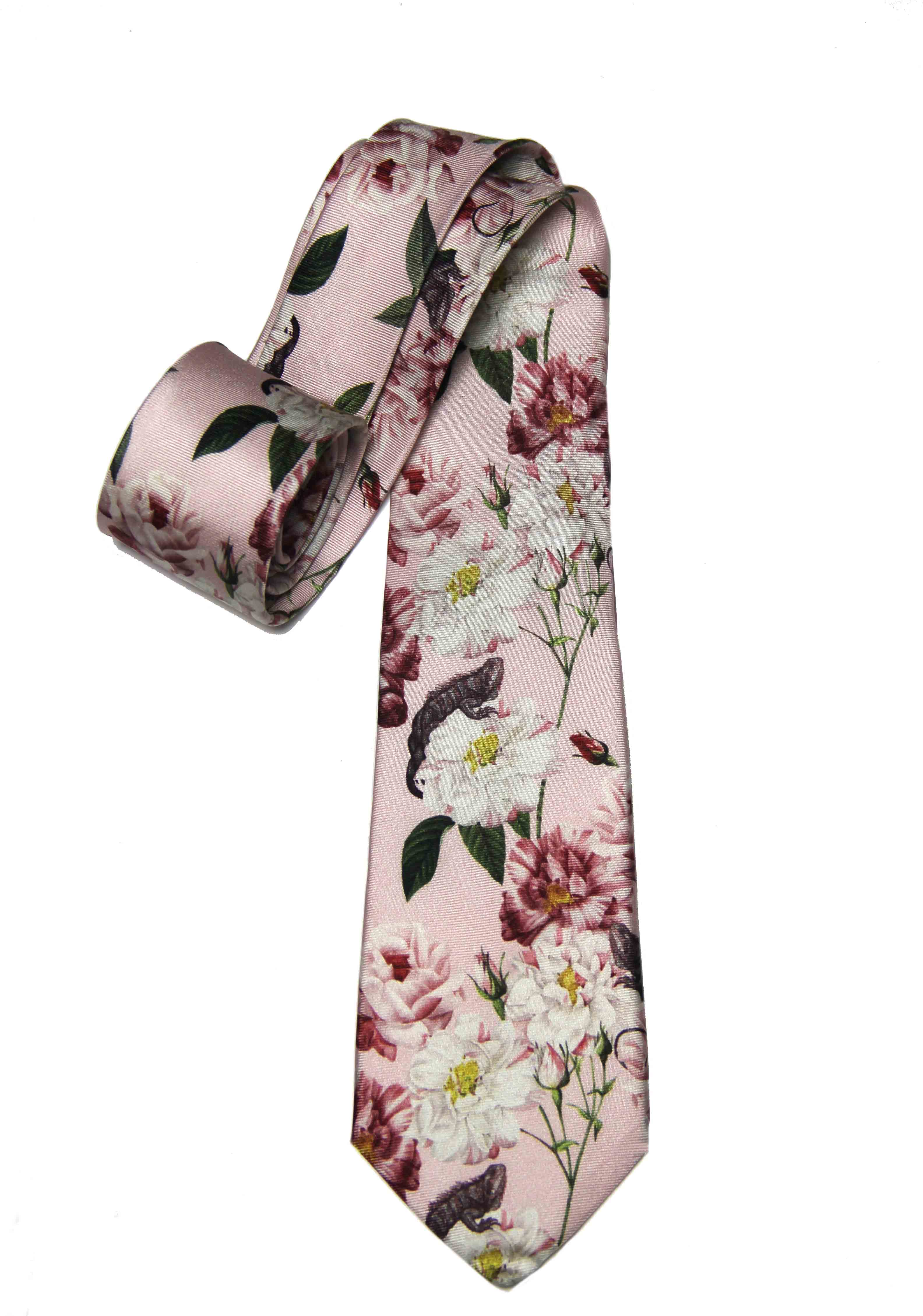Ted Baker London Italian Silk Tie Floral Pink Men's Narrow