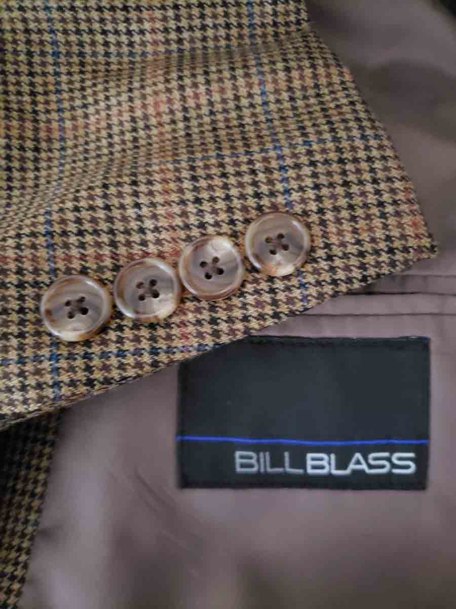 Vintage Bill Blass Horn Suit Buttons Set Brown Cream Tan S2L Men's