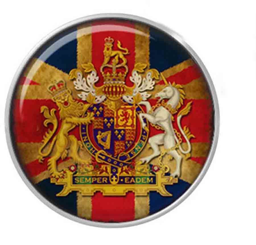 Gascoigne Cufflinks Union Jack and Heraldic Shield Men