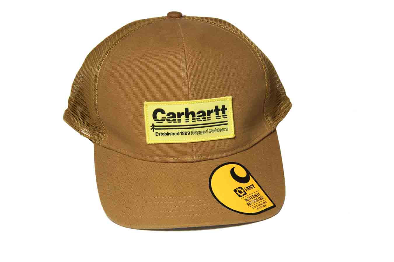 Carhatt Cotton Canvas and Mesh Outdoors Cap / Hat Brown Men's OS Adjustable