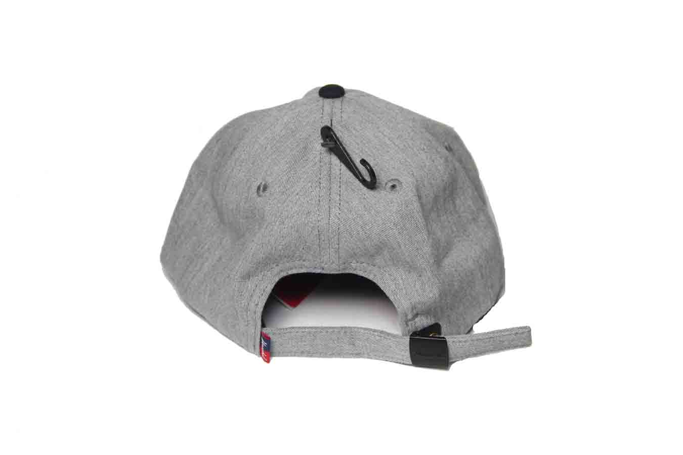Herschel Supply Cotton Twill Albert Cap Hat Gray Black Men's One Size