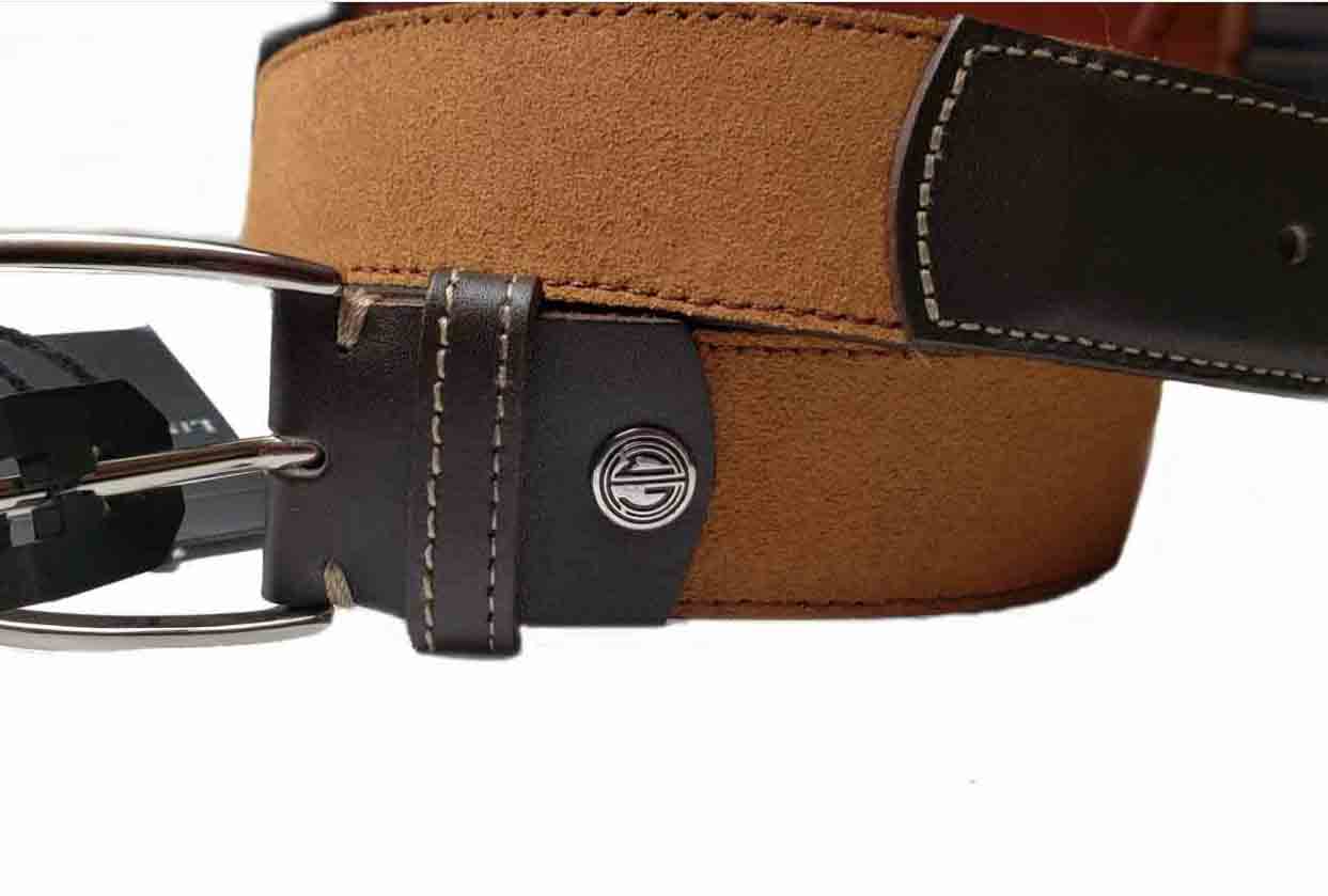 Lindenmann Germany Leather Belt Brown Tan Men's Size 44 or 115 cm