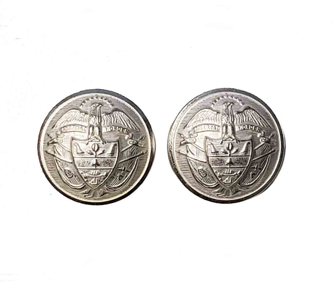 Two NEW Waterbury Blazer Buttons Silver Metal  Eagle Shield Shank Men's