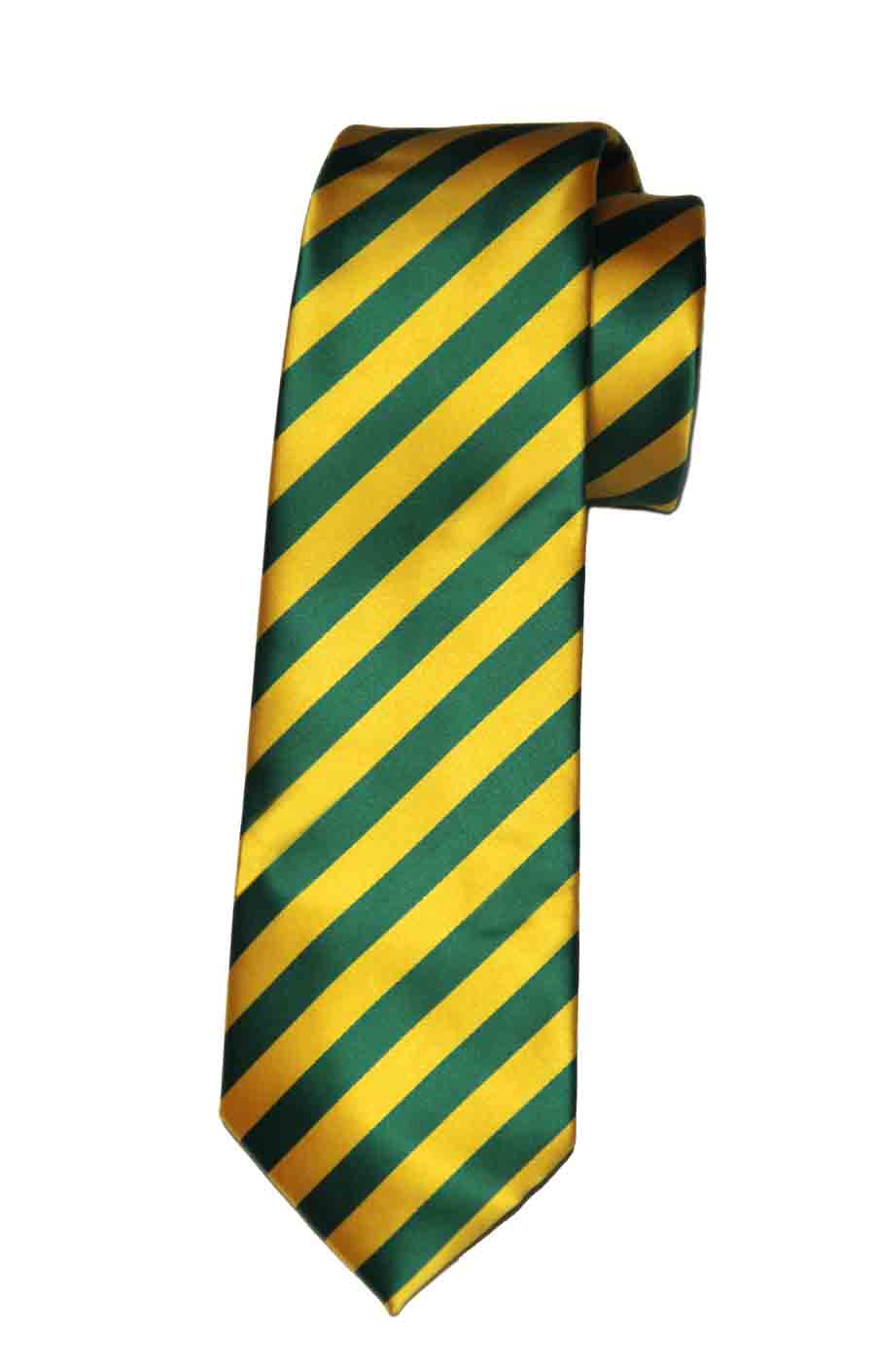 Gascoigne Silk Tie Necktie Yellow Green Repp Stripe Men's