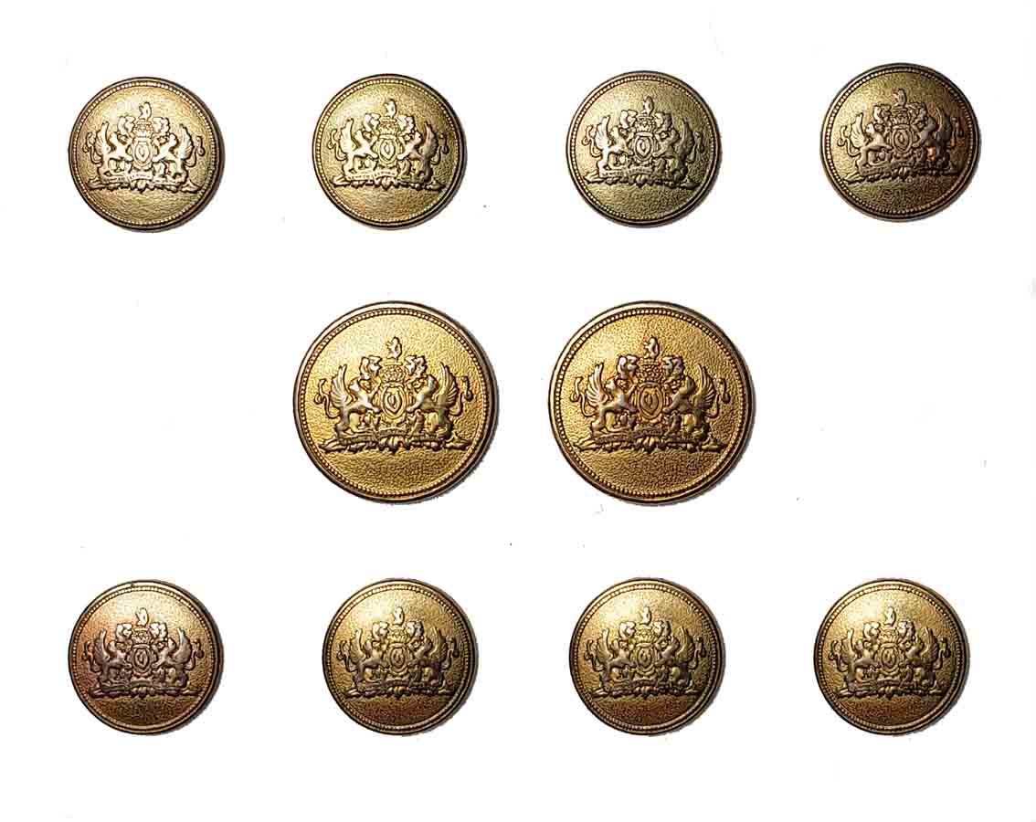 Vintage Andhurst Blazer Buttons Set Gold Brass Lion Winged Lions C7X Men's
