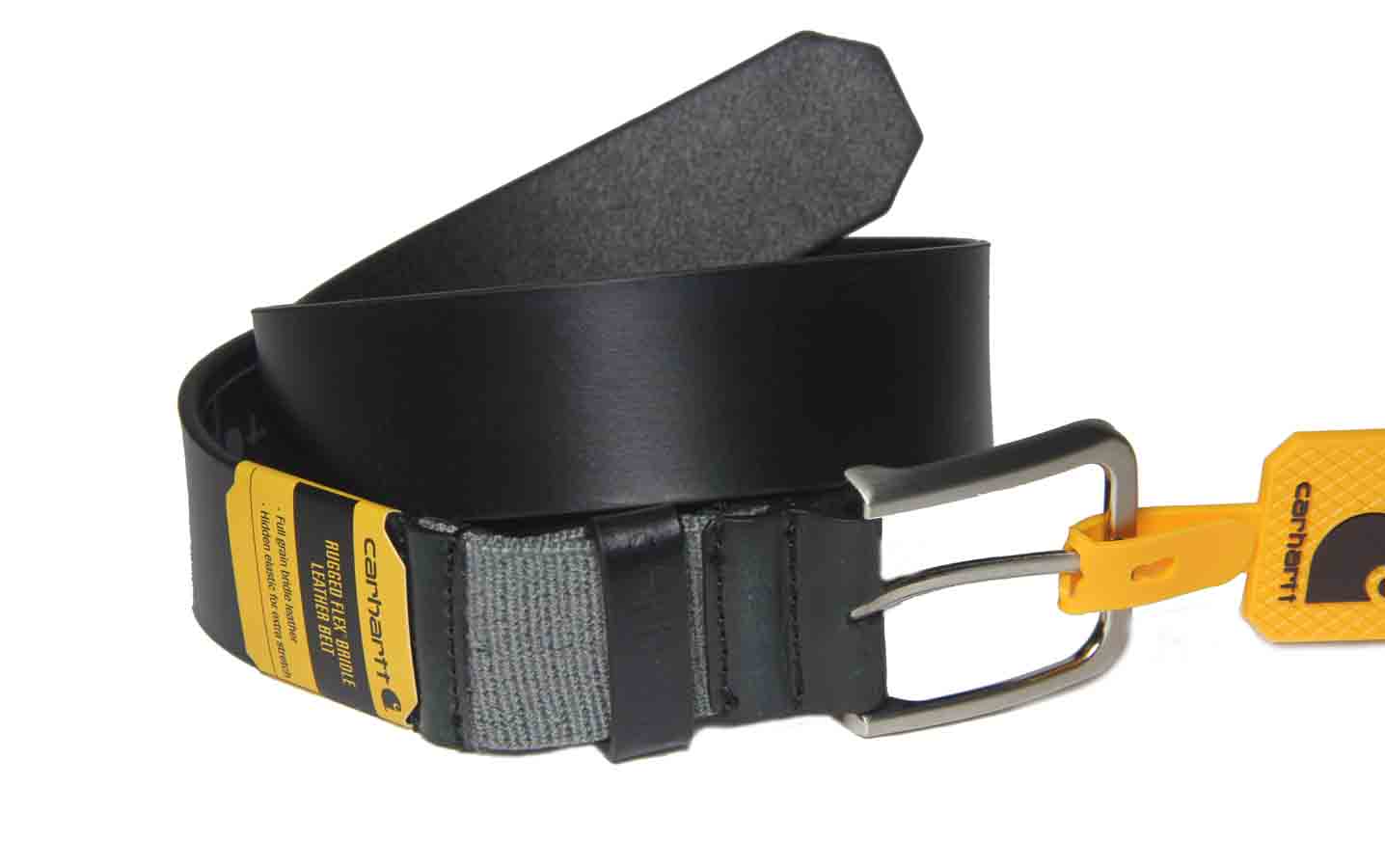 Carhartt Full Grain Bridle Leather Belt Black Gray Men's Size 38