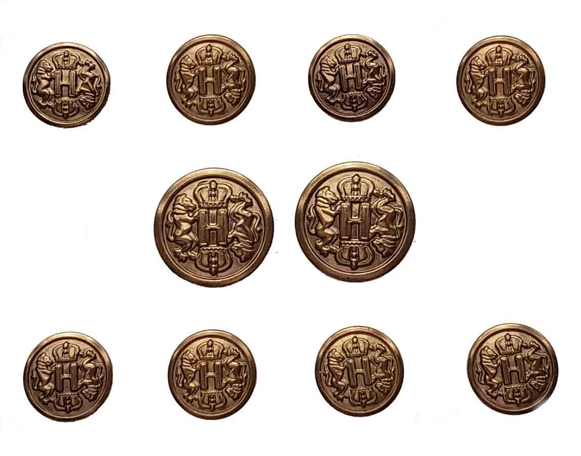 Vintage Haggar Blazer Buttons Set Gold Brass H Monogram L8Z Men's