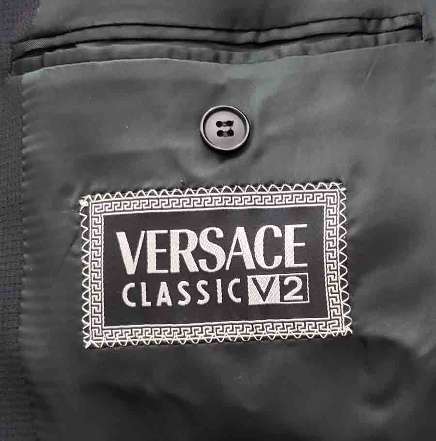 Vintage Versace Classic V2 Blazer Buttons Set Gold Black Brass