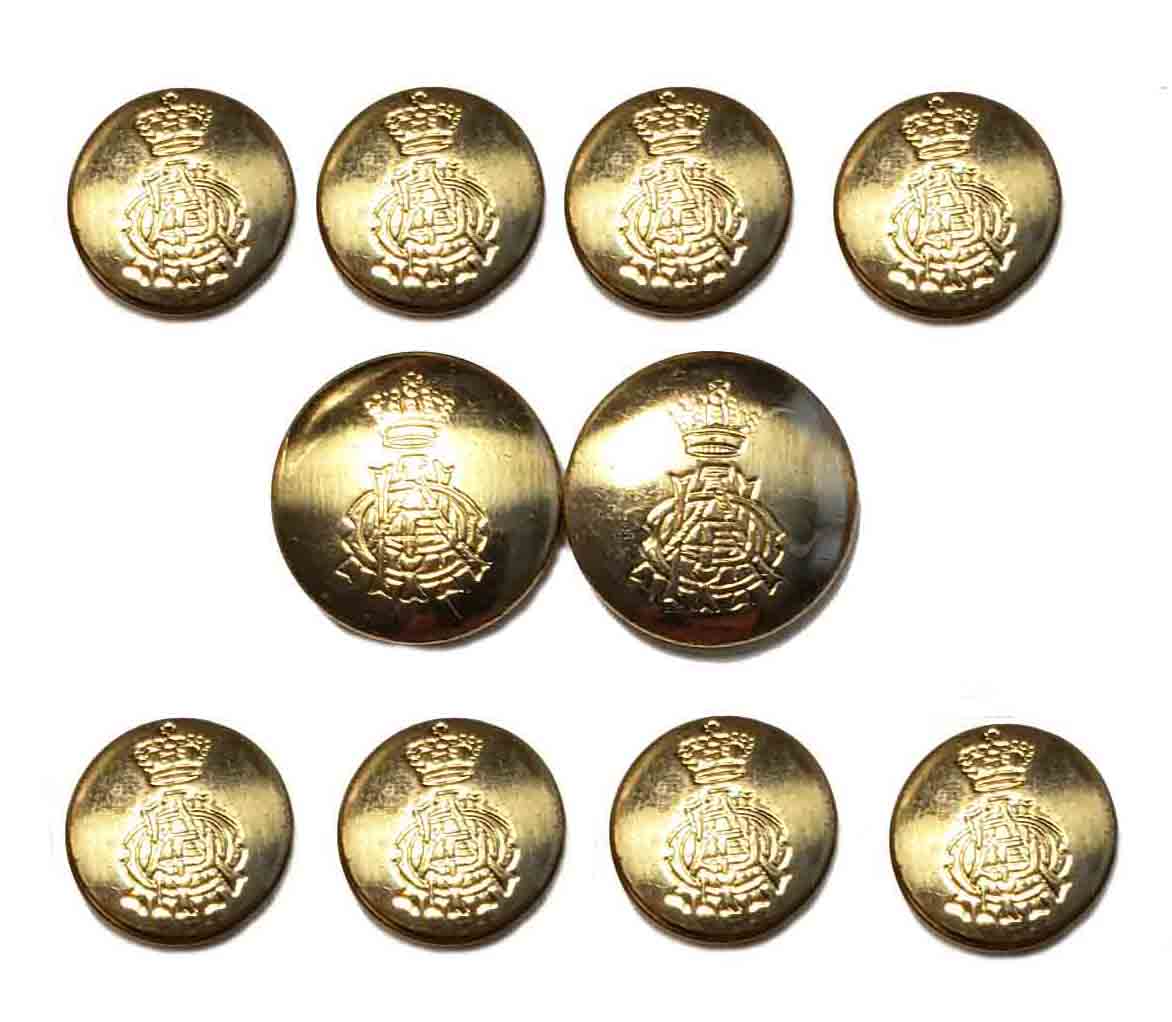 Vintage Austin Reed Blazer Buttons Set Gold Brass Shank Men's