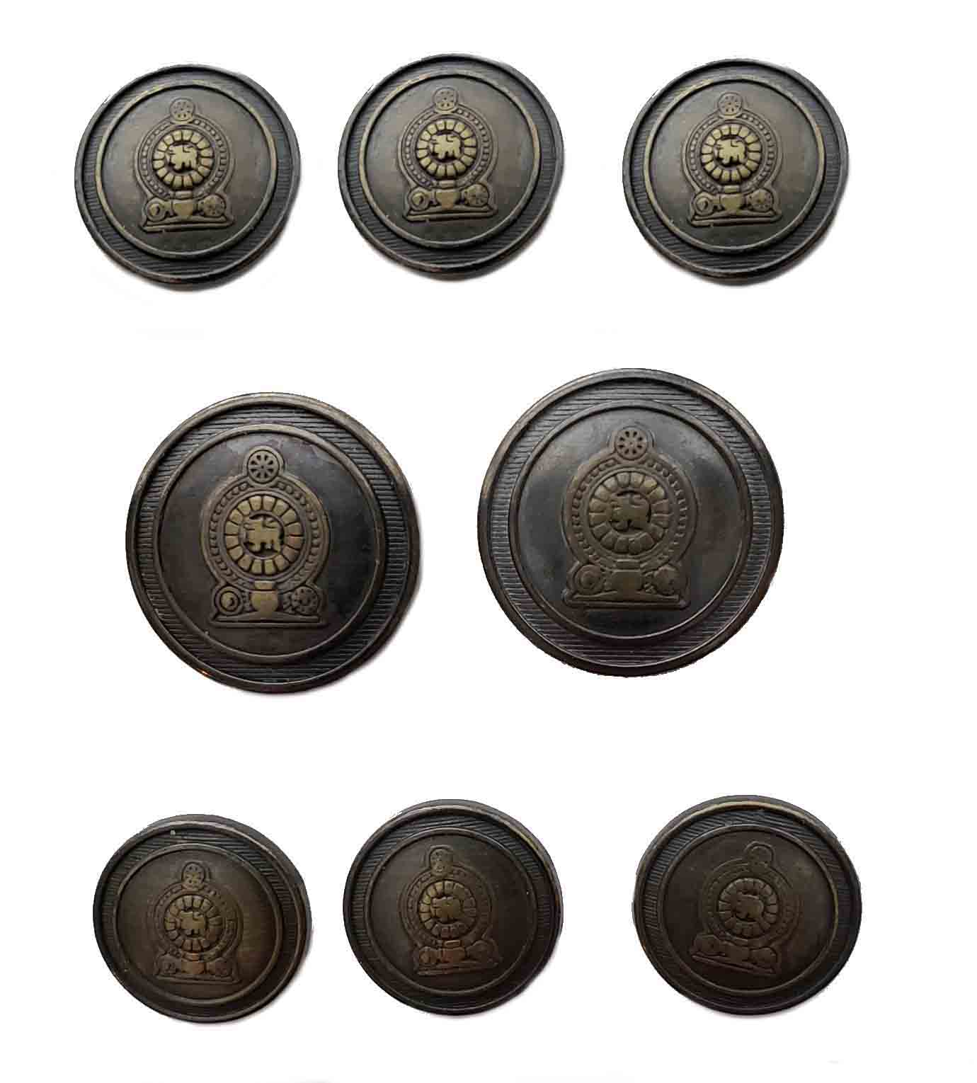 Vintage Austin Reed Blazer Buttons Set Antique Gold Brown Lion Shield Metal Shank Men's