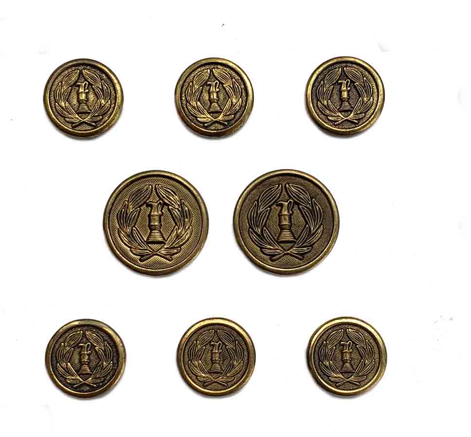 Vintage Club Room Blazer Buttons Set Antique Gold Brown Brass Men's