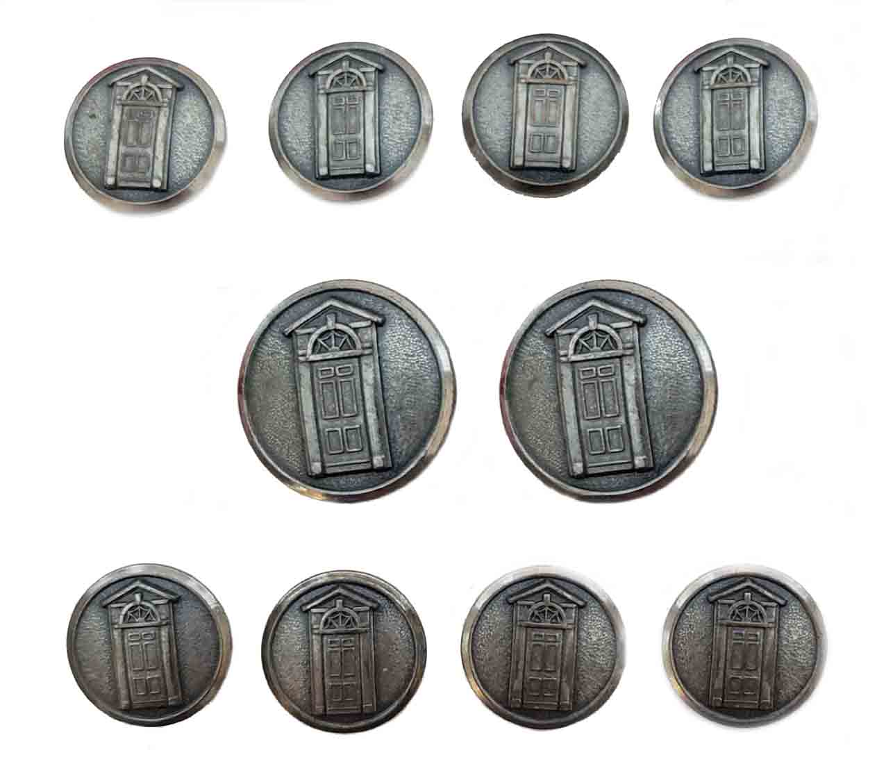 Vintage Waterbury Blazer Buttons Set Gray Shank Men's