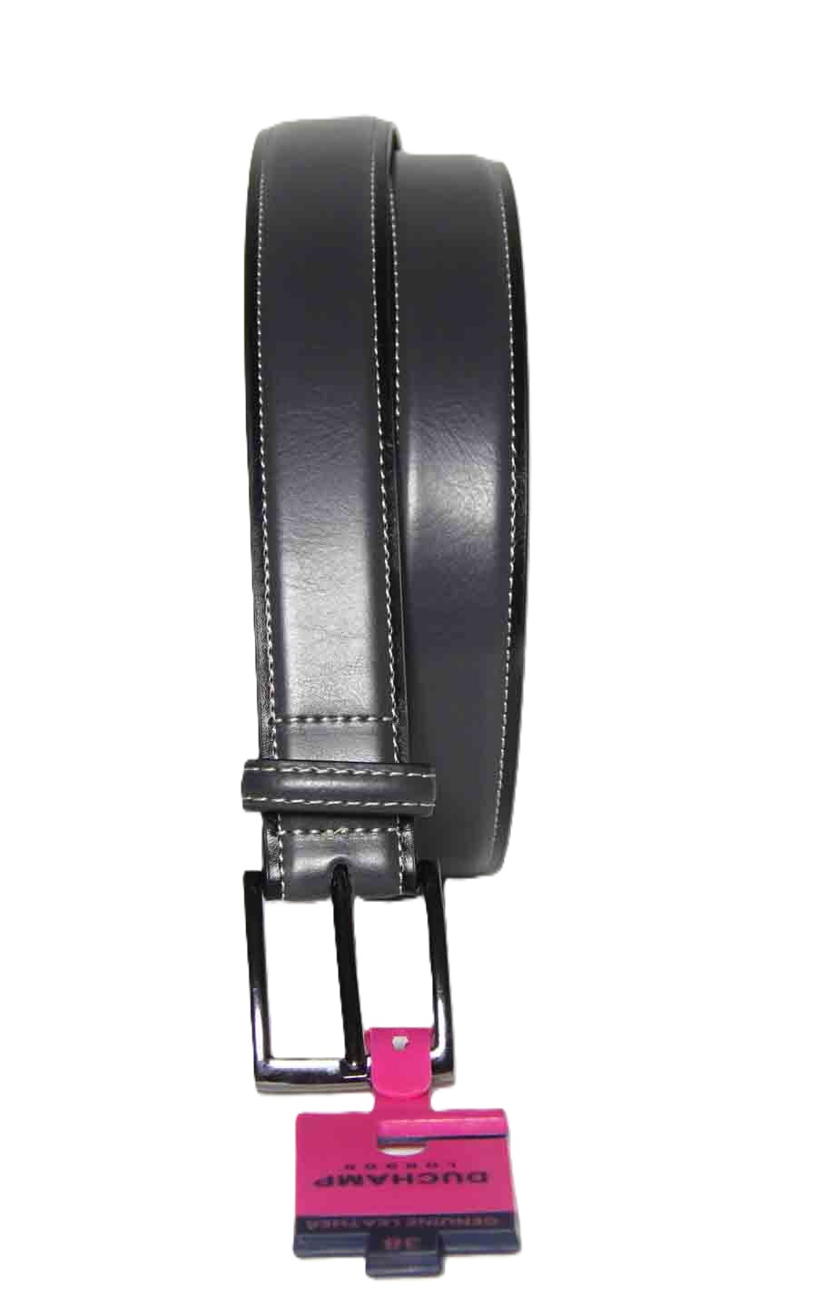 Duchamp London Gray Leather Dress Belt Handcrafted Men's Size 38