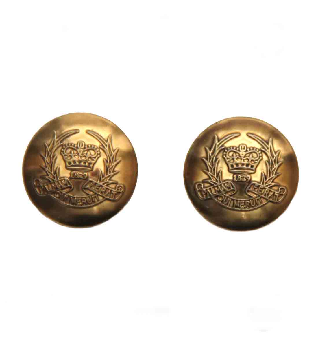 Two Vintage Evan Picone Blazer Buttons Gold Brass Shank Crown Laurel Men's (2)