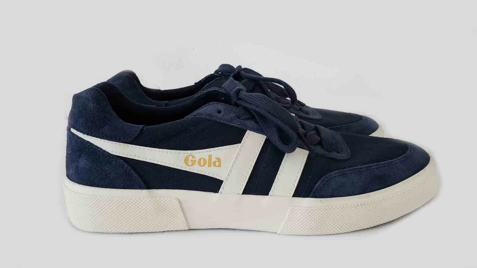 Gola Sneakers Shoes Navy Blue White Leather Suede CMB256 Men's Size USA 9M