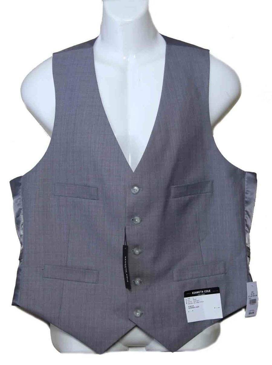 Kenneth Cole Suit Vest Gray Men's Size Large