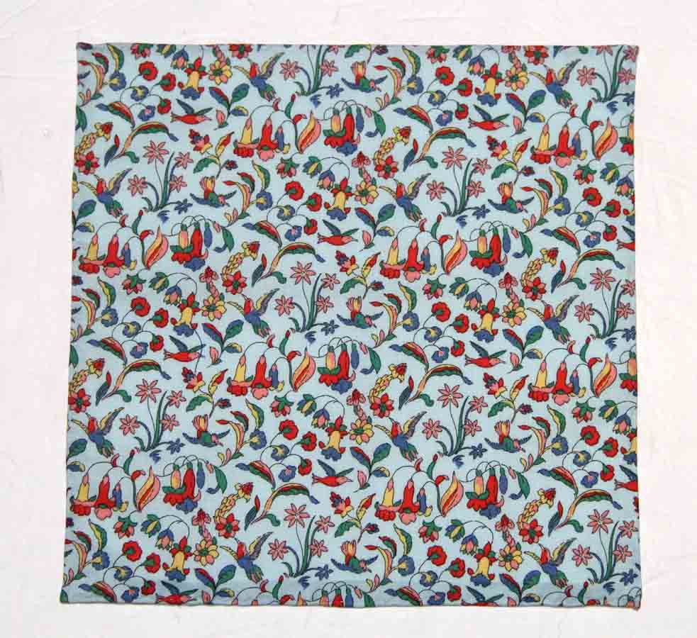 New Hand Stitched Cotton Pocket Square Liberty of London Flora & Fauna Fabric Birds Floral Men's