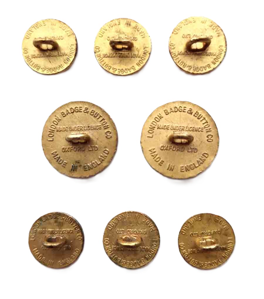 Vintage London Badge & Button Company Gold Brass Oxford University Blazer Buttons Set O4X Men's