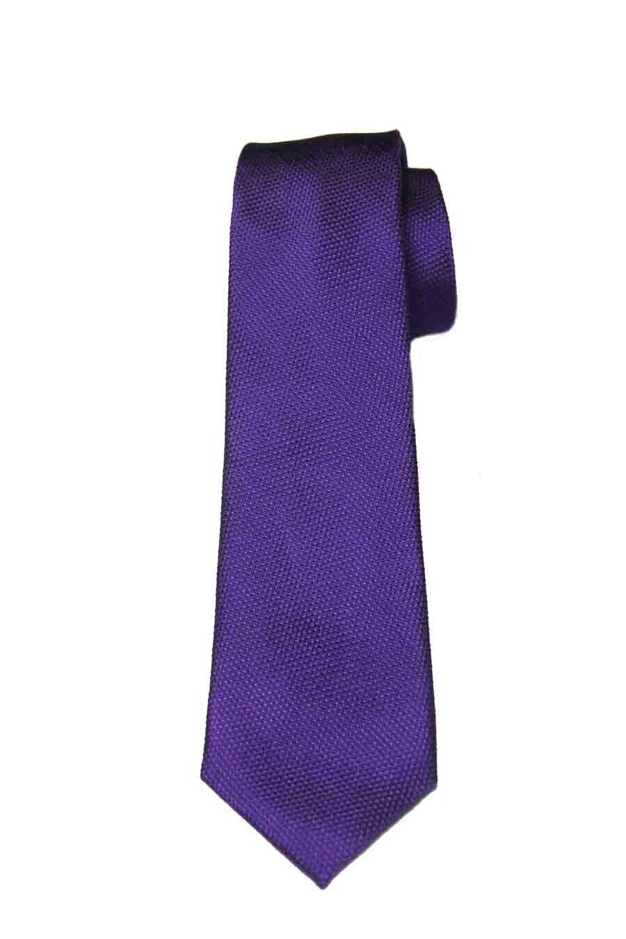 Paul Costelloe London Silk Tie Purple Textured Men's Long Narrow