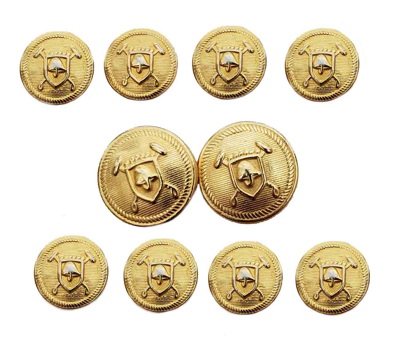 Vintage Polo by Ralph Lauren Blazer Buttons Set Shield Mallets Gold Brass  Shank M2R Men's